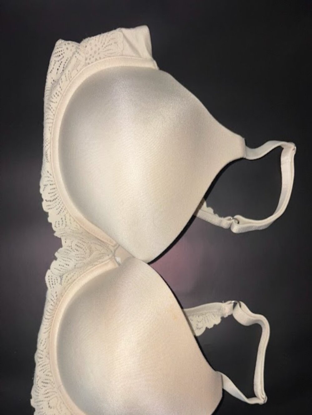 Arie Sunnie Bloom Lace Full Coverage Lightly Lined Bra - 34DD - Vintage Vanilla